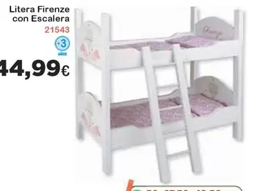 Oferta de Litera Firenze Con Escalera por 44,99€ en Jugueterias Innovatoys