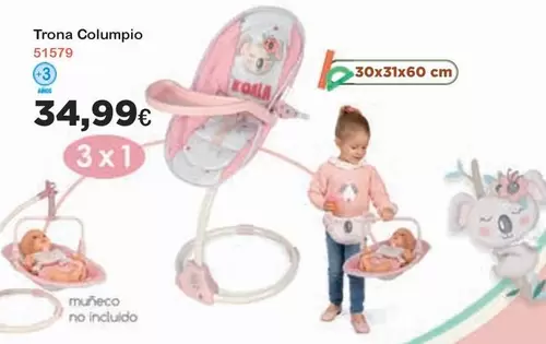 Oferta de Trona Columpio por 34,99€ en Jugueterias Innovatoys