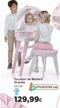 Oferta de Tocador De Madera Grande por 129,99€ en Jugueterias Innovatoys