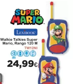 Oferta de Lexibook - Walkie Talkies Super Mario, Rango 120 M por 24,99€ en Jugueterias Innovatoys