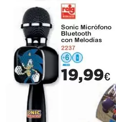 Oferta de Sonic -  Micrófono Bluetooth Con Melodia por 19,99€ en Jugueterias Innovatoys