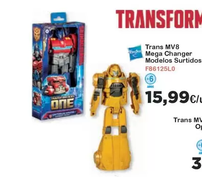 Oferta de One - Transformers Mega Changer Modelos Surtidos por 15,99€ en Jugueterias Innovatoys