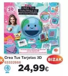 Oferta de Bizak - Crea Tus Tarjetas 3d por 24,99€ en Jugueterias Innovatoys