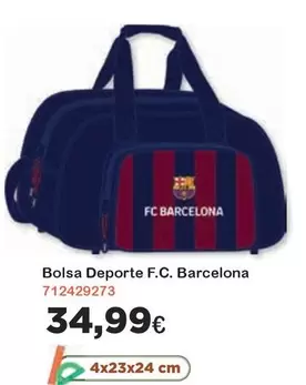 Oferta de FC Barcelona - Bolsa Deporte F.c. Barcelona por 34,99€ en Jugueterias Innovatoys