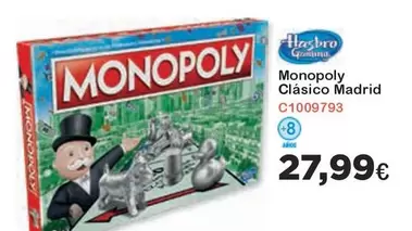 Oferta de Monopoly -  Clasico Madrid por 27,99€ en Jugueterias Innovatoys