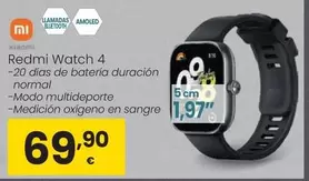 Oferta de Xiaomi - Redmi Watch 4 por 69,9€ en Eroski