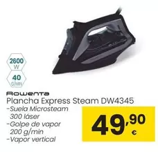 Oferta de Rowenta - Plancha Express Steam DW4345 por 49,9€ en Eroski