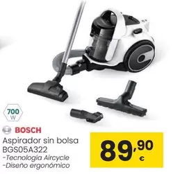 Oferta de Bosch - Aspirador Sin Bolsa BGS05A322 por 89,9€ en Eroski