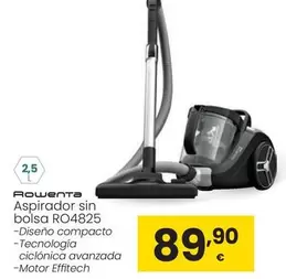 Oferta de Rowenta - Aspirador Sin Bolsa RO4825 por 89,9€ en Eroski