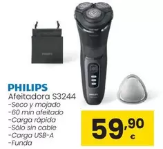 Oferta de Philips - Afeitadora S3244 por 59,9€ en Eroski