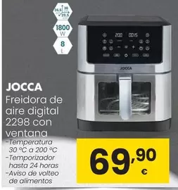 Oferta de Jocca - Freidora De Aire Digital 2298 Con Ventana por 69,9€ en Eroski