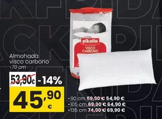 Oferta de Pikolin - Almohada Visco Carbono por 45,9€ en Eroski