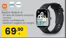 Oferta de Xiaomi - Redmi Watch 4 por 69,9€ en Eroski