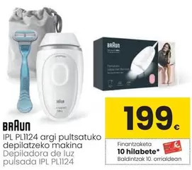 Oferta de Braun - Depiladora De Luz Pulsada IPL PL1124 por 199€ en Eroski