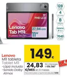 Oferta de Lenovo - Tablet M11 por 149€ en Eroski