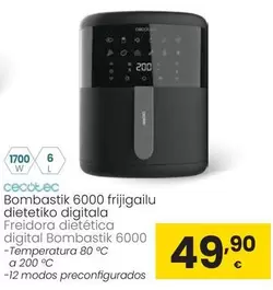 Oferta de Cecotec - Freidora Dietética Digital Bombastik 6000  por 49,9€ en Eroski