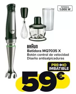 Oferta de Braun - Batidora MQ7035 X por 59€ en Carrefour