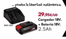 Oferta de Einhell - Cargador 18V. + Batería 18V. por 29,95€ en BricoCentro