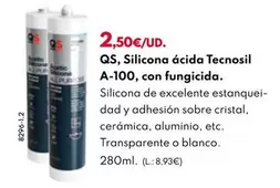 Oferta de QS - Silicona Ácida Tecnosil A-100, Con Fungicida por 2,5€ en BricoCentro