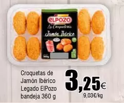 Oferta de Elpozo - Croquetas De Jamón Ibérico por 3,25€ en Froiz