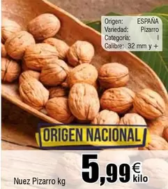 Oferta de Origen - Nuez Pizarro por 5,99€ en Froiz