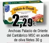 Oferta de Palacio - Anchoas  De Oriente Del Cantabrico Msc En Aceite De Oliva por 2,29€ en Froiz