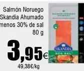 Oferta de Skandia - Salmón Noruego  Ahumado Menos 30% De Sal por 3,95€ en Froiz