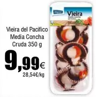 Oferta de Vieira Del Pacifico Media Concha Cruda por 9,99€ en Froiz