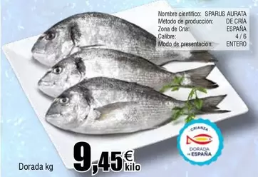 Oferta de Dorada - Dorada por 9,45€ en Froiz