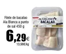 Oferta de Filete De Bacalao Ala Blanca A Punto De Sal por 6,29€ en Froiz