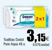 Oferta de Dodot - Toallitas Agua 48 U por 3,15€ en Froiz