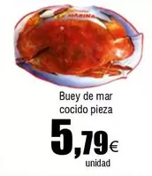 Oferta de Buey De Mar Cocido Pieza por 5,79€ en Froiz