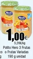 Oferta de Hero - Potito 3 Frutas por 1€ en Froiz