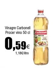 Oferta de Carbonell - Vinagre Procer por 0,59€ en Froiz