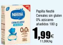 Oferta de Nestlé - Papilla Cereales Sin Gluten 0% Azucares Anadidos por 1,99€ en Froiz