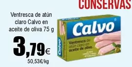 Oferta de Calvo - Ventresca De Atun Claro En Aceite De Oliva por 3,79€ en Froiz