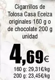 Oferta de Casa eceiza - Cigarrillos De Tolosa Originales O De Chocolate por 4,69€ en Froiz