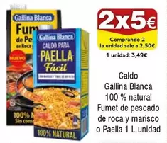 Oferta de Gallina Blanca - Caldo 100% Natural Fumet De Pescado De Roca Y Marisco por 3,49€ en Froiz