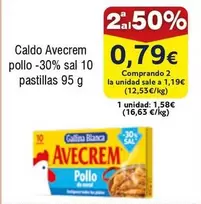 Oferta de Avecrem - Caldo Pollo -30% Sal por 1,58€ en Froiz