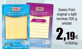 Oferta de Froiz - Queso Original O Light Lonchas por 2,19€ en Froiz