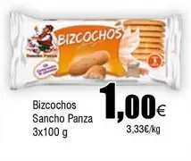 Oferta de Bizcochos Sancho Panza por 1€ en Froiz