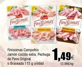 Oferta de Campofrío - Finissimas Jamon Cocido Extra por 1,49€ en Froiz