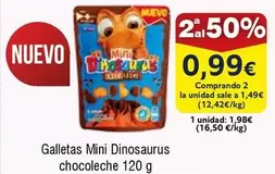 Oferta de Galletas Mini Dinosaurus Chocoleche por 1,98€ en Froiz