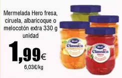 Oferta de Hero - Mermelada Fresa, Ciruela, Albaricoque O Melocoton Extra por 1,99€ en Froiz