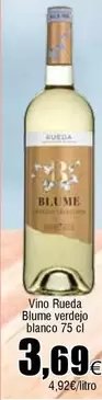 Oferta de Blanco - Vino Rueda Blume Verdejo por 3,69€ en Froiz