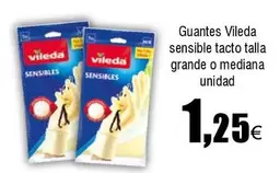 Oferta de Vileda - Guantes Sensible Tacto Talla Grande O Mediana Unidad por 1,25€ en Froiz