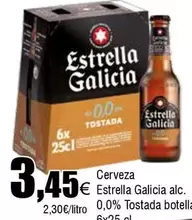 Oferta de Estrella Galicia - Cerveza Alc. 0.0% Tostada Botella por 3,45€ en Froiz