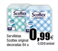 Oferta de Scottex - Servilletas Original Decoradas por 0,99€ en Froiz