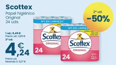 Oferta de Scottex - Papel Higienico Original por 8,49€ en Clarel