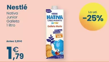 Oferta de Nestlé - Nativa Junior Galleta por 1,79€ en Clarel